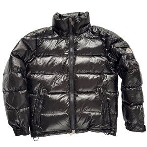 Moncler Maya Size 1 Small Black Glossy Down Puffer Jacket
